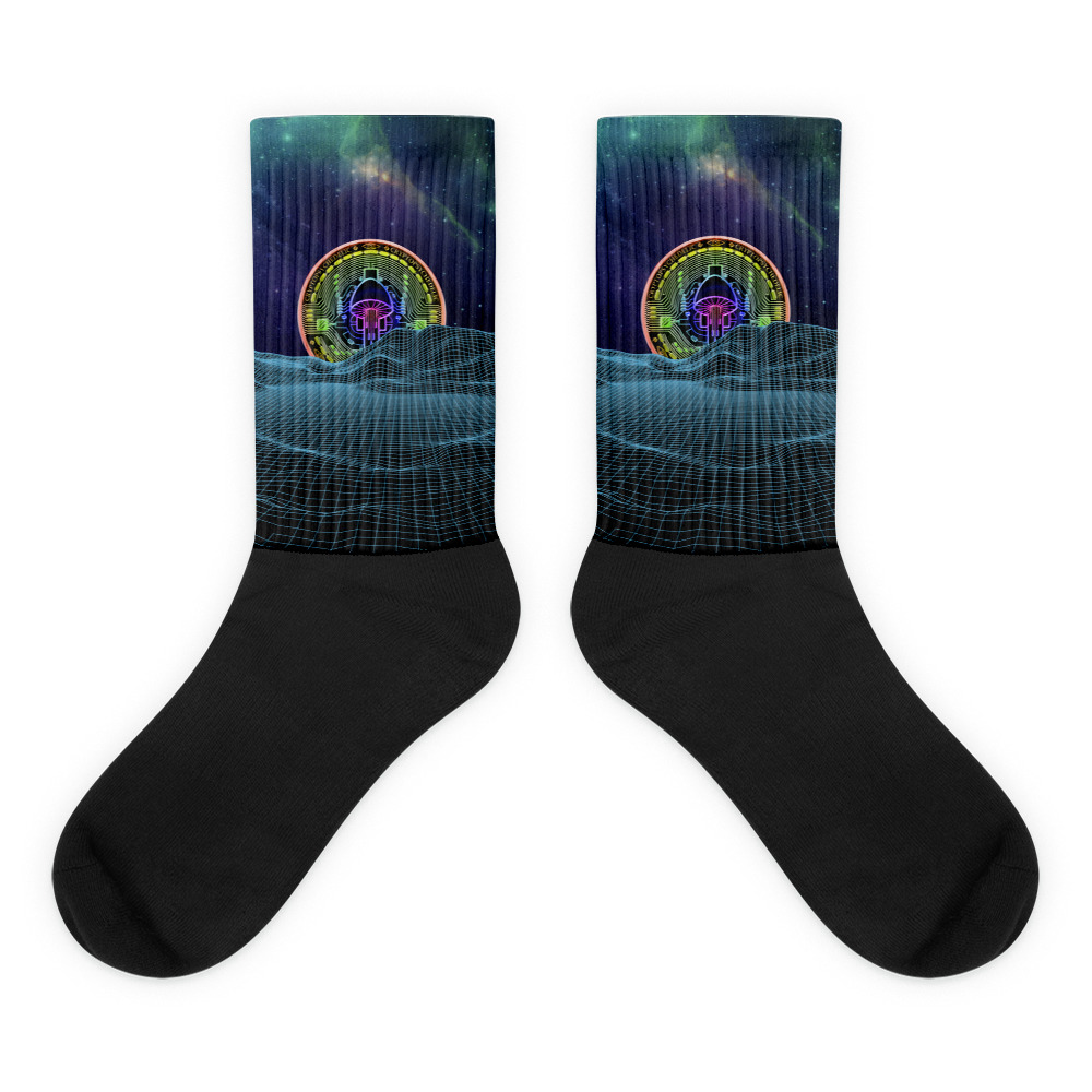 Download Black Foot Sublimated Socks - M - CryptoPsychedelic